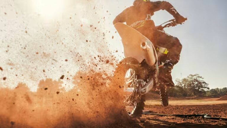 Motocross triump en action