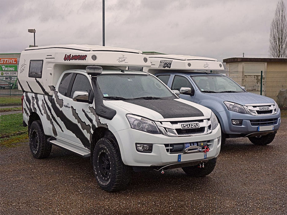 Cellule Gazell sur Isuzu D-Max pour expédition et overlanding
