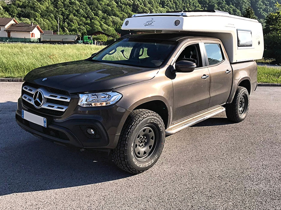 Cellule Gazell sur Mercedes pick-up pour voyage tout-terrain