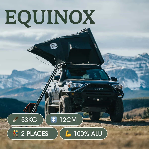 Tente de toit Go Overland Equinox sur 4x4 au Provence Overland Festival