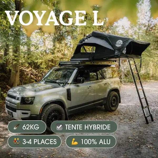 Tente de toit Go Overland Voyage L familiale sur véhicule 4x4 au Provence Overland Festival